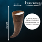 Preview: Wooden Drinking Horn with Leather Holder