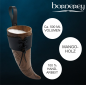 Preview: Wooden Drinking Horn with Leather Holder