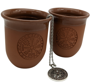 Clay mug set Vegvisir