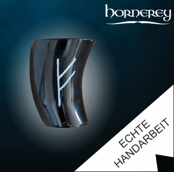 Preview: Hornbecher mit Runen-Gravur Preview: hornbecher wikinger