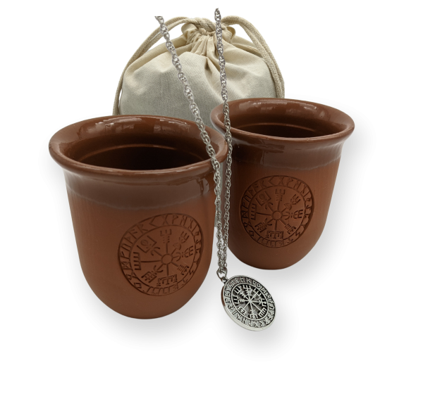Clay mug set Vegvisir