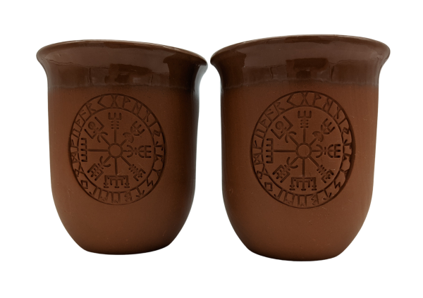 Clay mug set Vegvisir