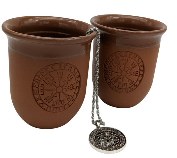 Clay mug set Vegvisir